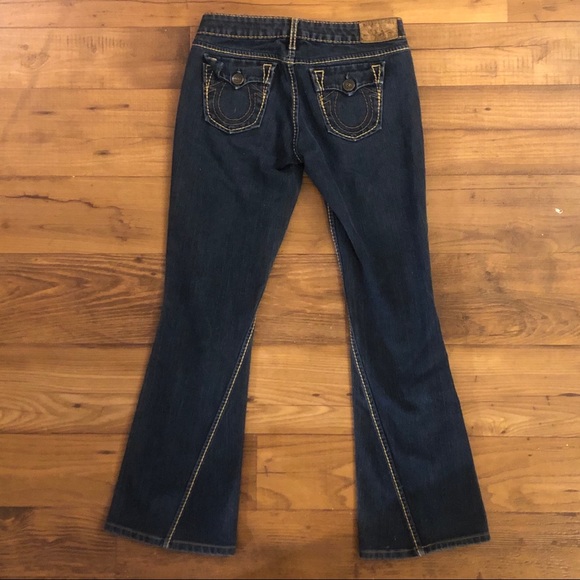 True Religion Joey Flare Dark Wash Denim Jeans - Picture 3 of 8